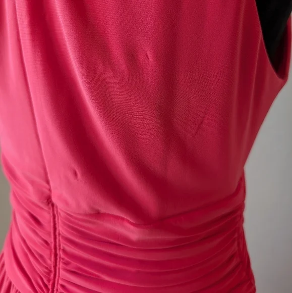Eliza J High Neck Sleeveless Long Dress in Coral Pink Size 4 - Picture 10 of 14